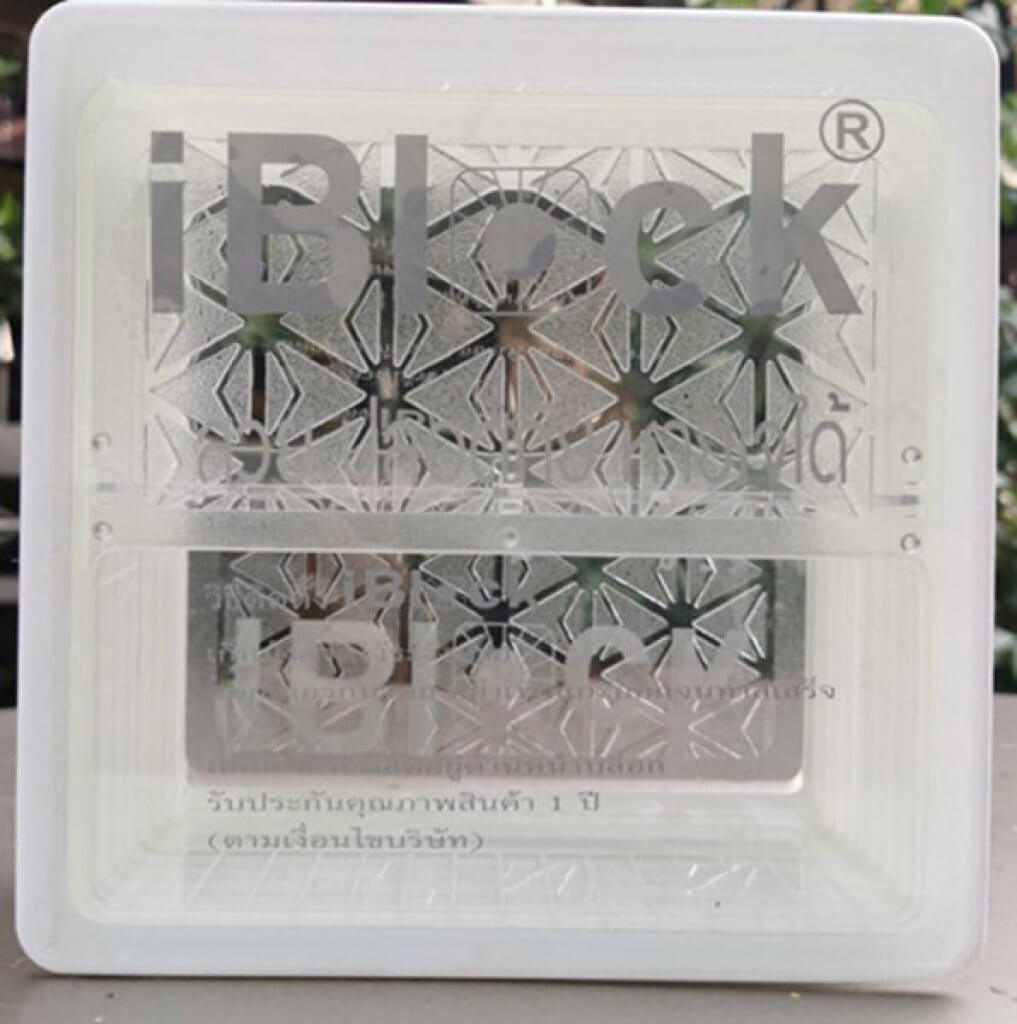 บล็อกแก้ว ช่องลมแสง iBlock ลายลูกศร