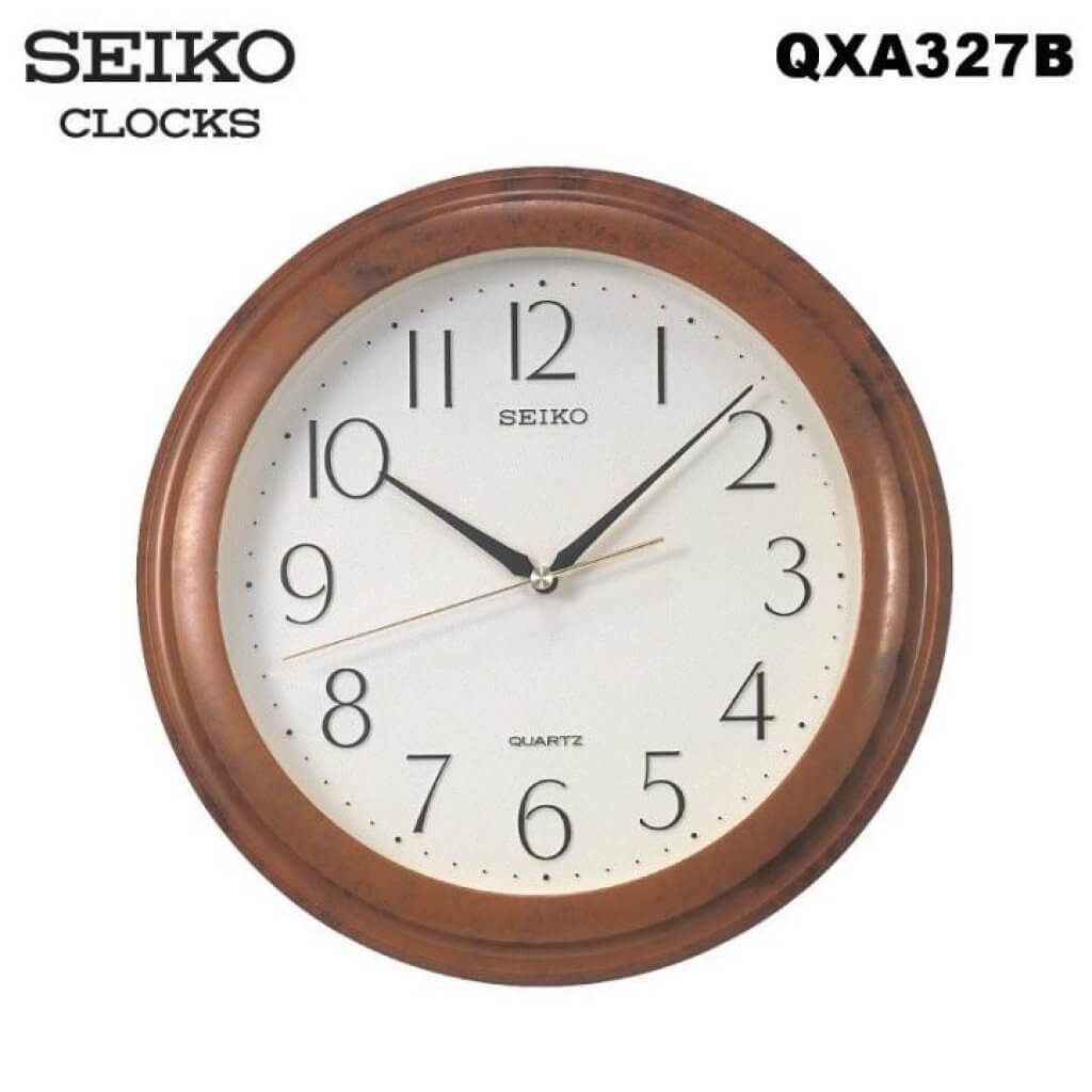 Seiko นาฬิกาแขวนผนัง 12นิ้ว ขอบลายไม้ QXA327B