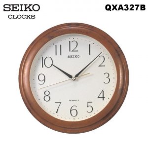 Seiko นาฬิกาแขวนผนัง 12นิ้ว ขอบลายไม้ QXA327B