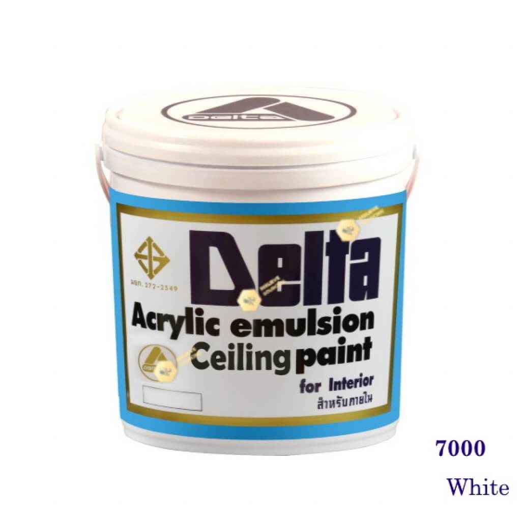 เดลต้า ซีลลิ่งเพนท์ สีน้ำอะครีลิคทาฝ้า 7000 White 1gl.