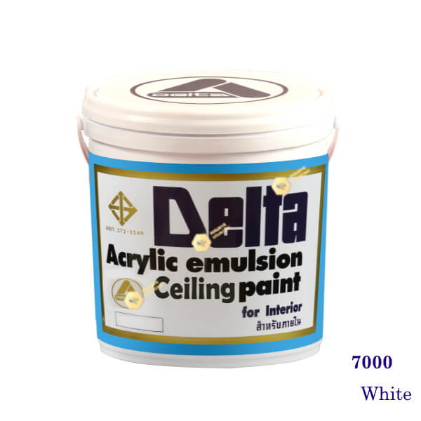 เดลต้า ซีลลิ่งเพนท์ สีน้ำอะครีลิคทาฝ้า 7000 White 1gl.