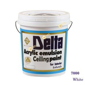 เดลต้า ซีลลิ่งเพนท์ สีน้ำอะครีลิคทาฝ้า 7000 White 5gl.