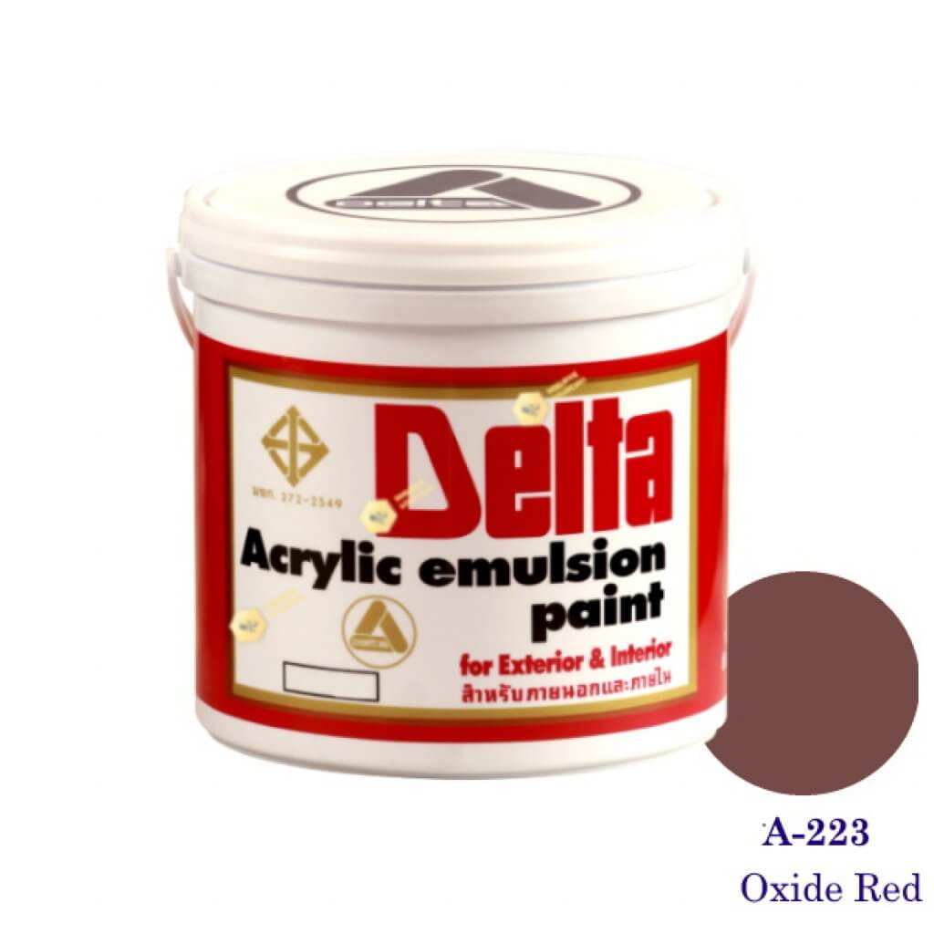 เดลต้า แม่สีน้ำภายนอก A-223 Oxide Red 1gl.