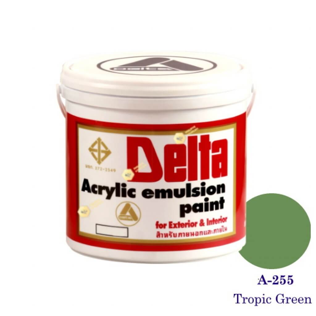 เดลต้า แม่สีน้ำภายนอก A-255 Tropic Green 1gl.