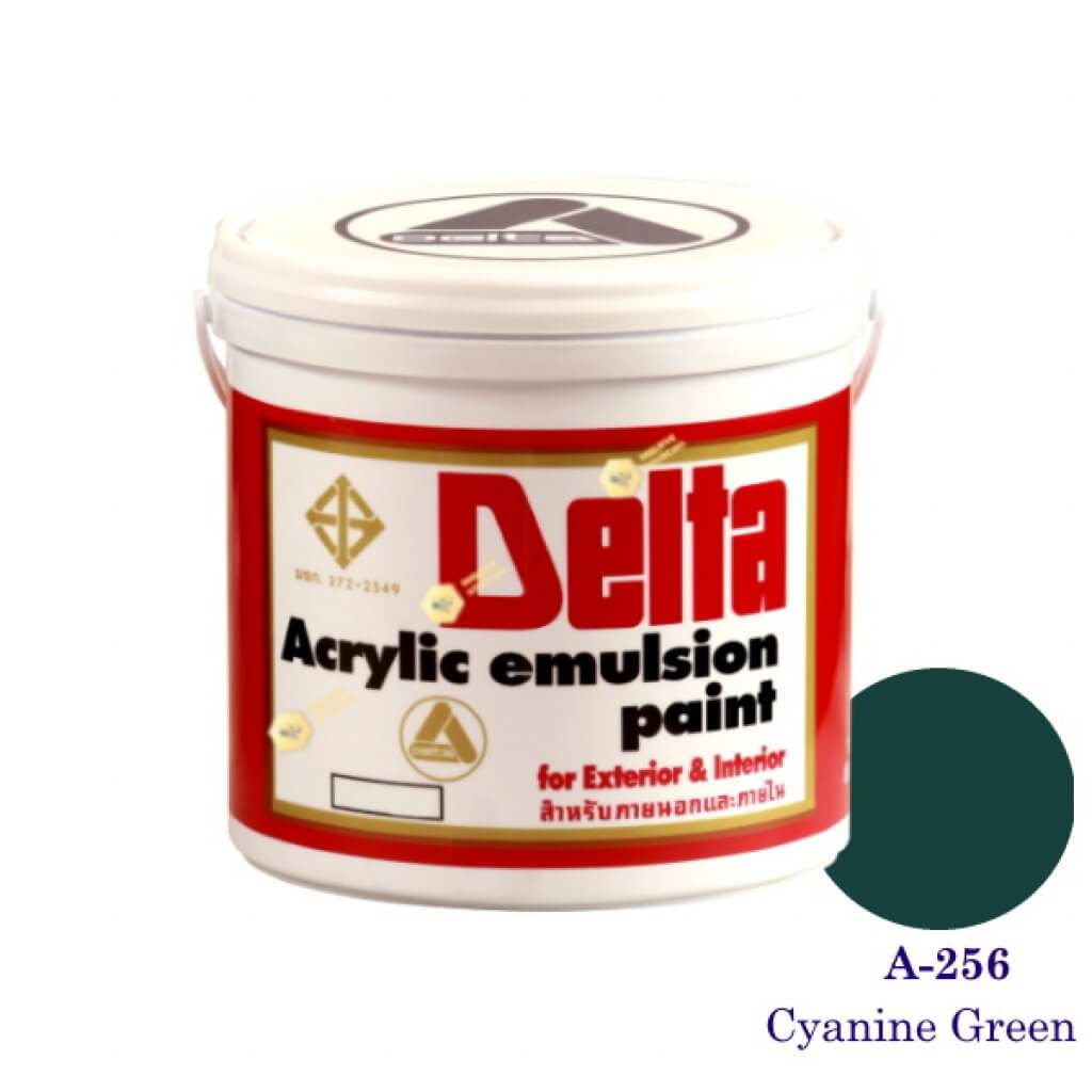 เดลต้า แม่สีน้ำภายนอก A-256 Cyanine Green 1gl.