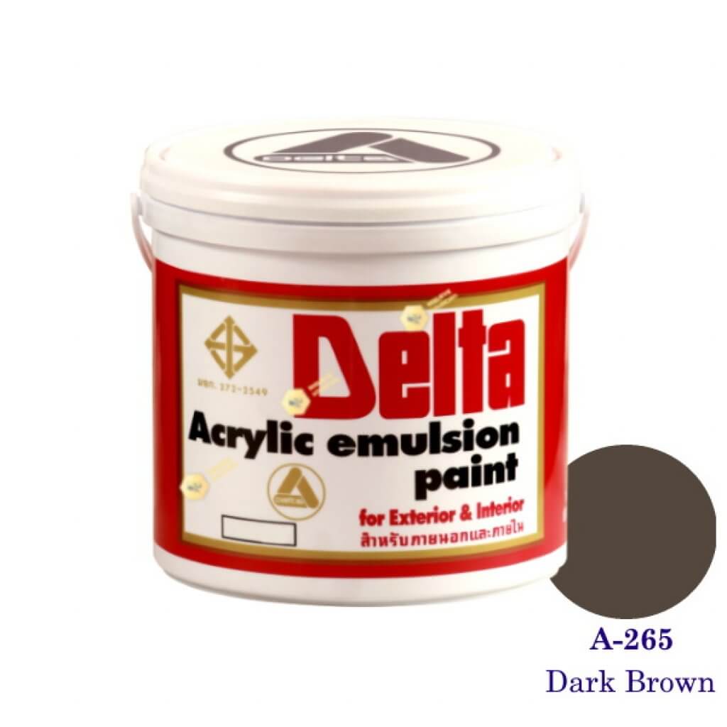 เดลต้า แม่สีน้ำภายนอก A-265 Dark Brown 1gl.