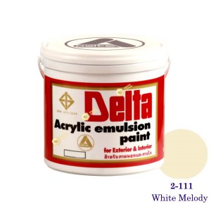 เดลต้า สีน้ำอะครีลิคภายนอก 2-111 White Melody 1gl.
