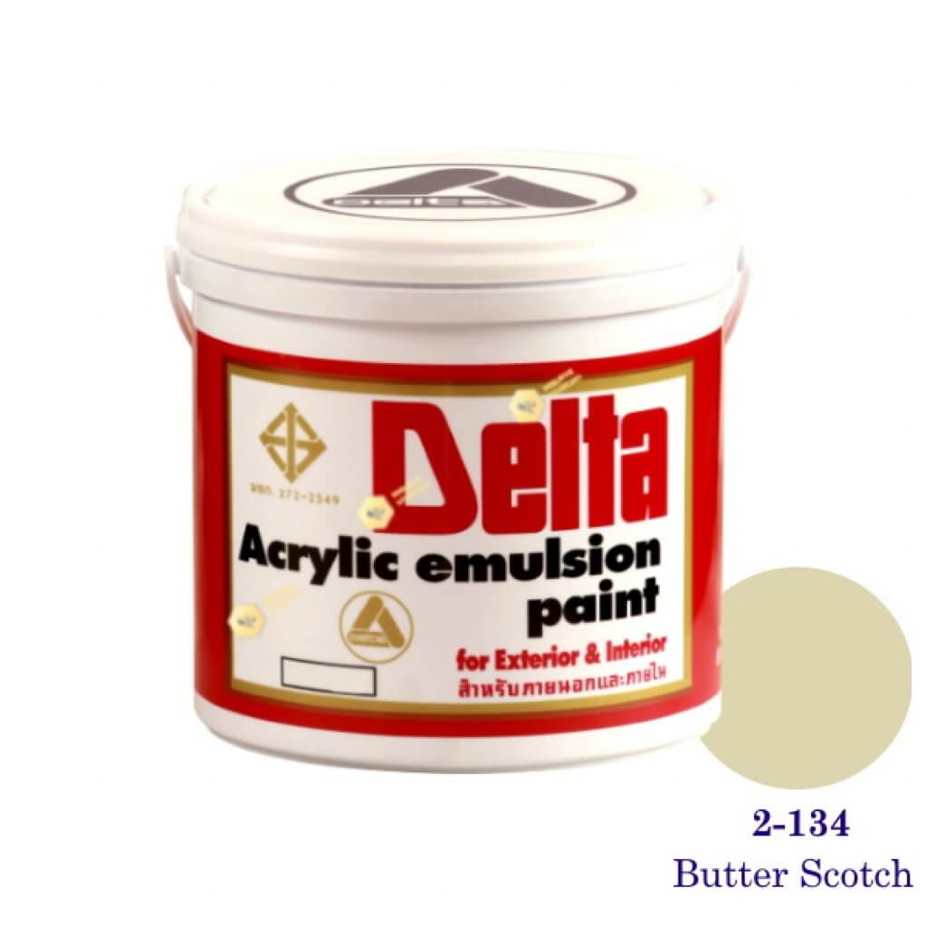 เดลต้า สีน้ำอะครีลิคภายนอก 2-134 Butter Scotch 1gl.