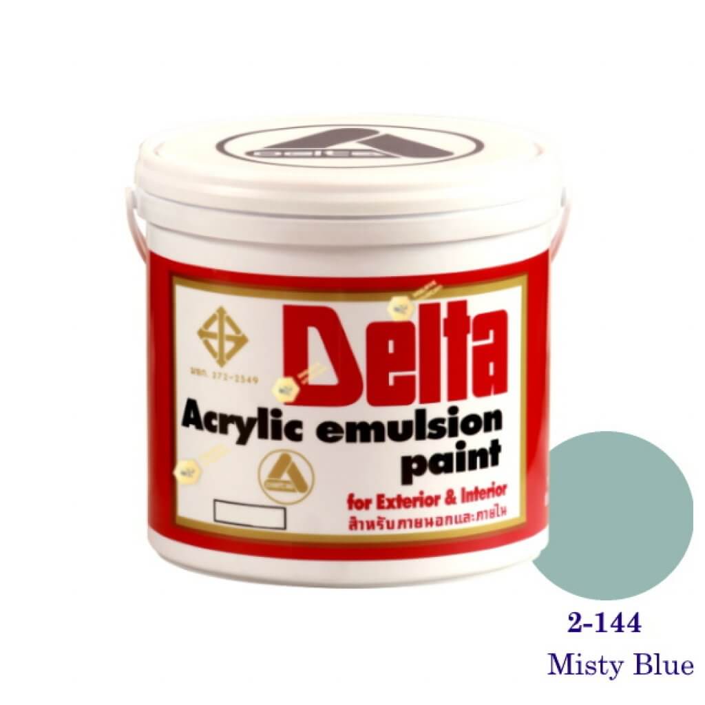เดลต้า สีน้ำอะครีลิคภายนอก 2-144 Misty Blue 1gl.
