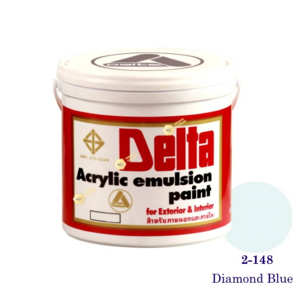 เดลต้า สีน้ำอะครีลิคภายนอก 2-148 Diamond Blue 1gl.