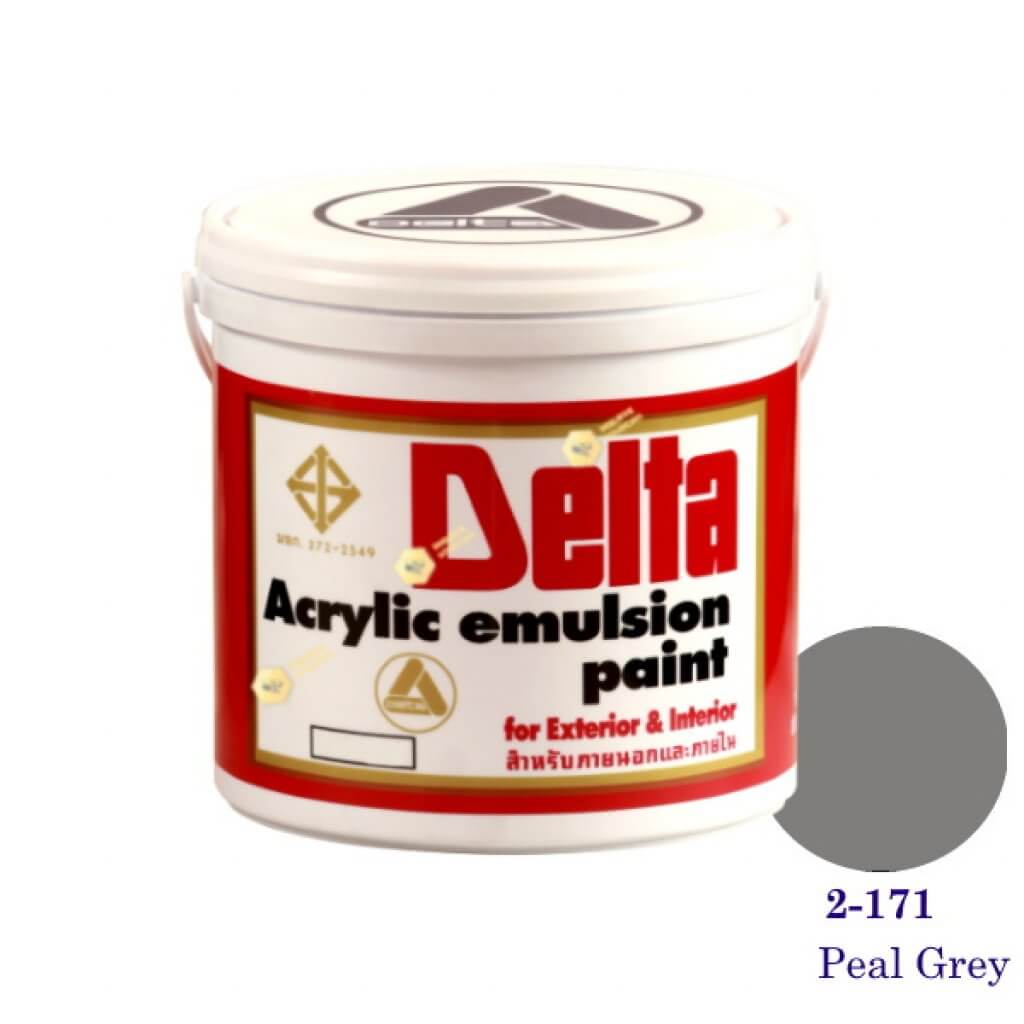 เดลต้า สีน้ำอะครีลิคภายนอก 2-171 Peal Grey 1gl.