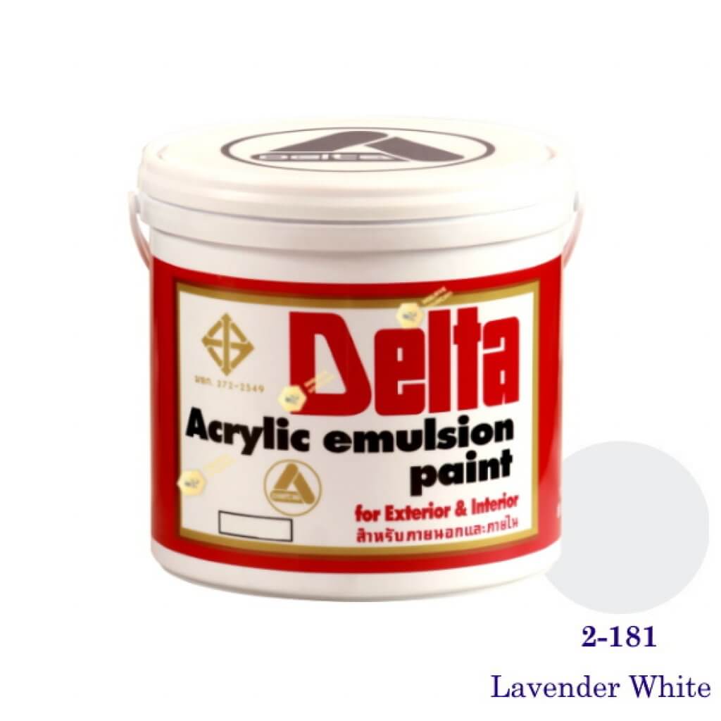 เดลต้า สีน้ำอะครีลิคภายนอก 2-181 Lavender White 1gl.