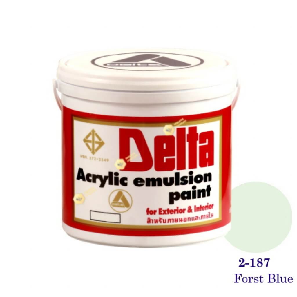 เดลต้า สีน้ำอะครีลิคภายนอก 2-187 Forst Blue 1gl.