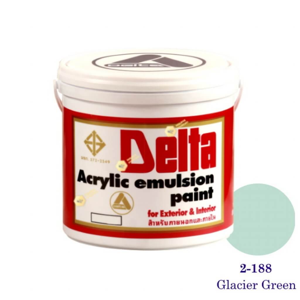 เดลต้า สีน้ำอะครีลิคภายนอก 2-188 Glacier Green 1gl.