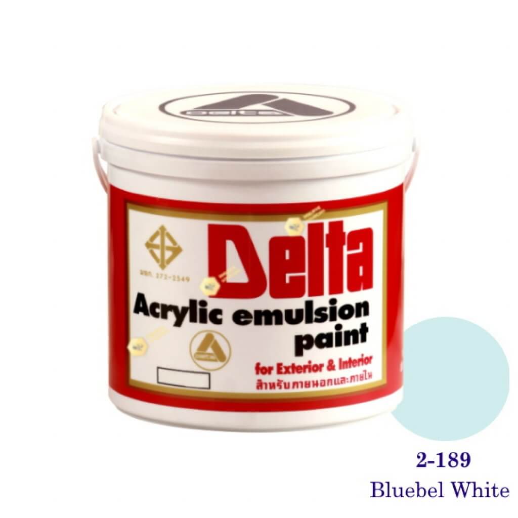 เดลต้า สีน้ำอะครีลิคภายนอก 2-189 Bluebel White 1gl.