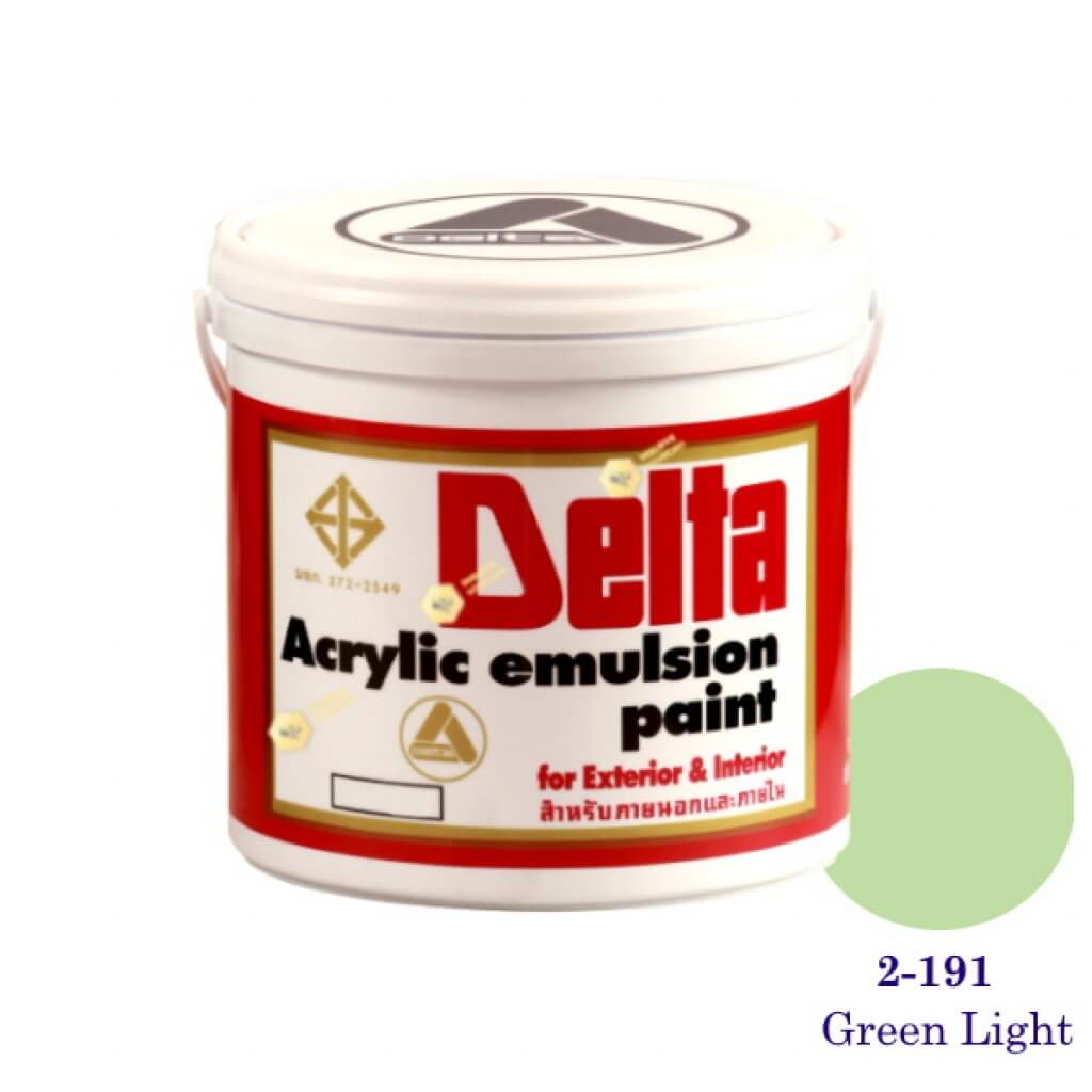 เดลต้า สีน้ำอะครีลิคภายนอก 2-191 Green Light 1gl.