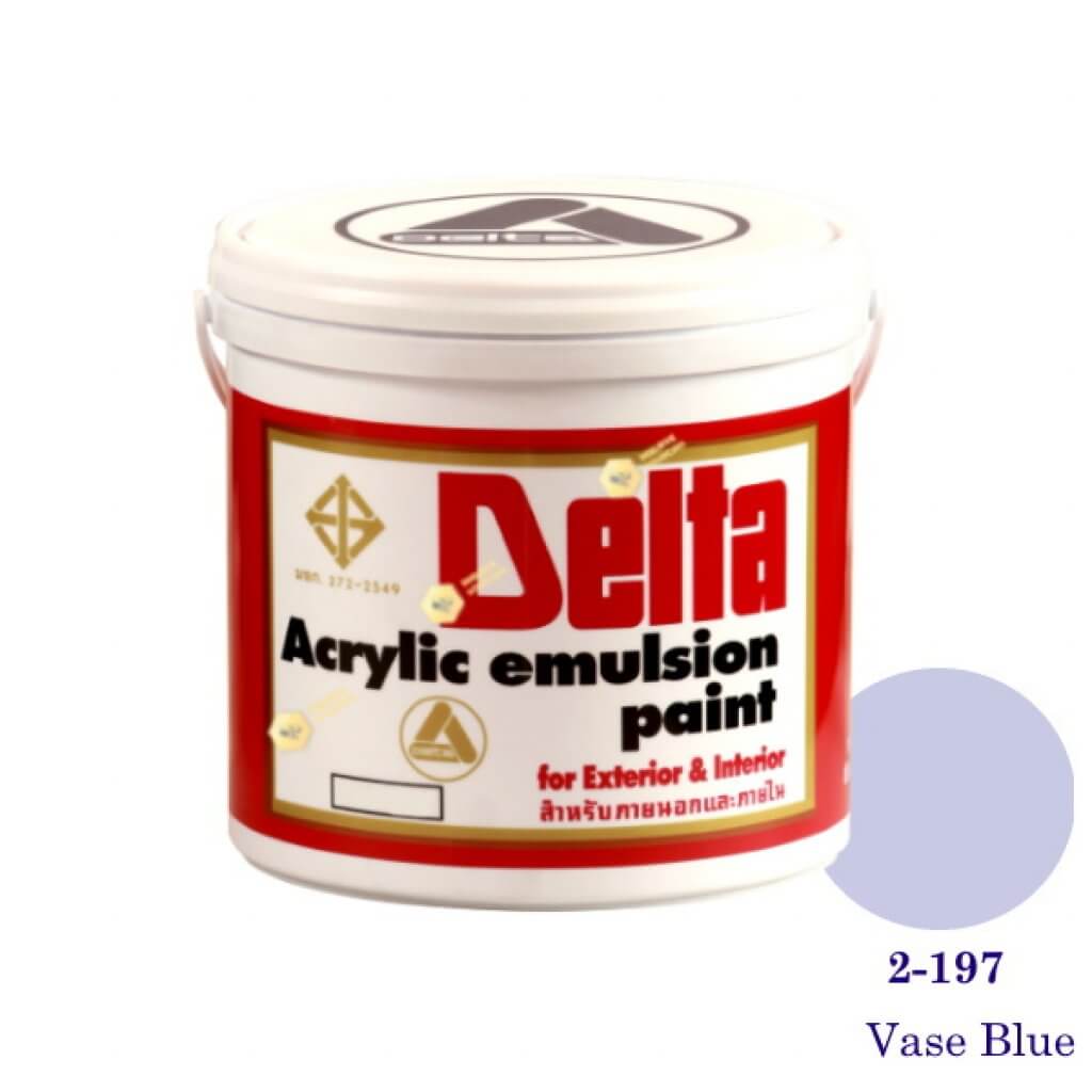 เดลต้า สีน้ำอะครีลิคภายนอก 2-197 Vase Blue 1gl.