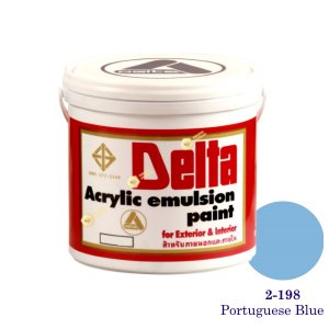 เดลต้า สีน้ำอะครีลิคภายนอก 2-198 Portuguese Blue 1gl.
