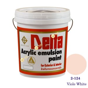 เดลต้า สีน้ำอะครีลิคภายนอก 2-124 Viole White 5gl.