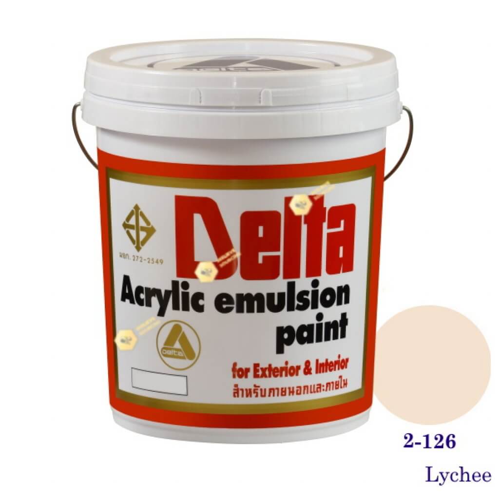 เดลต้า สีน้ำอะครีลิคภายนอก 2-126 Lychee 5gl.