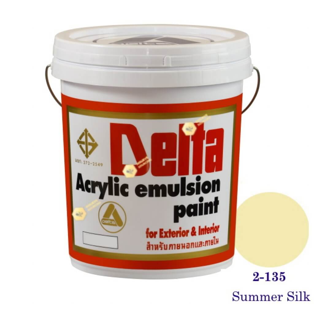 เดลต้า สีน้ำอะครีลิคภายนอก 2-135 Summer Silk 5gl.