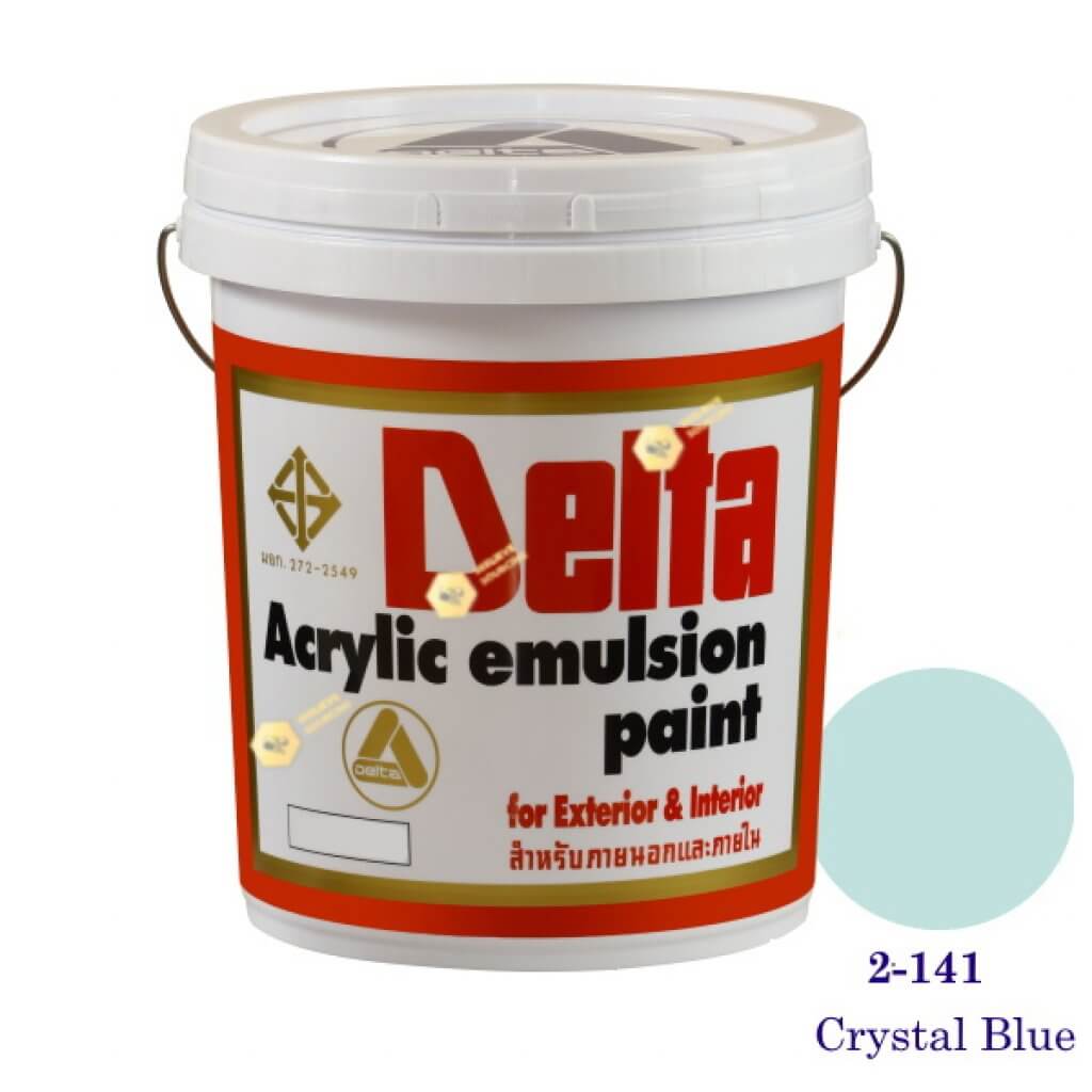 เดลต้า สีน้ำอะครีลิคภายนอก 2-141 Crystal Blue 5gl.