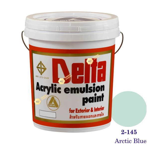 เดลต้า สีน้ำอะครีลิคภายนอก 2-145 Arctic Blue 5gl.