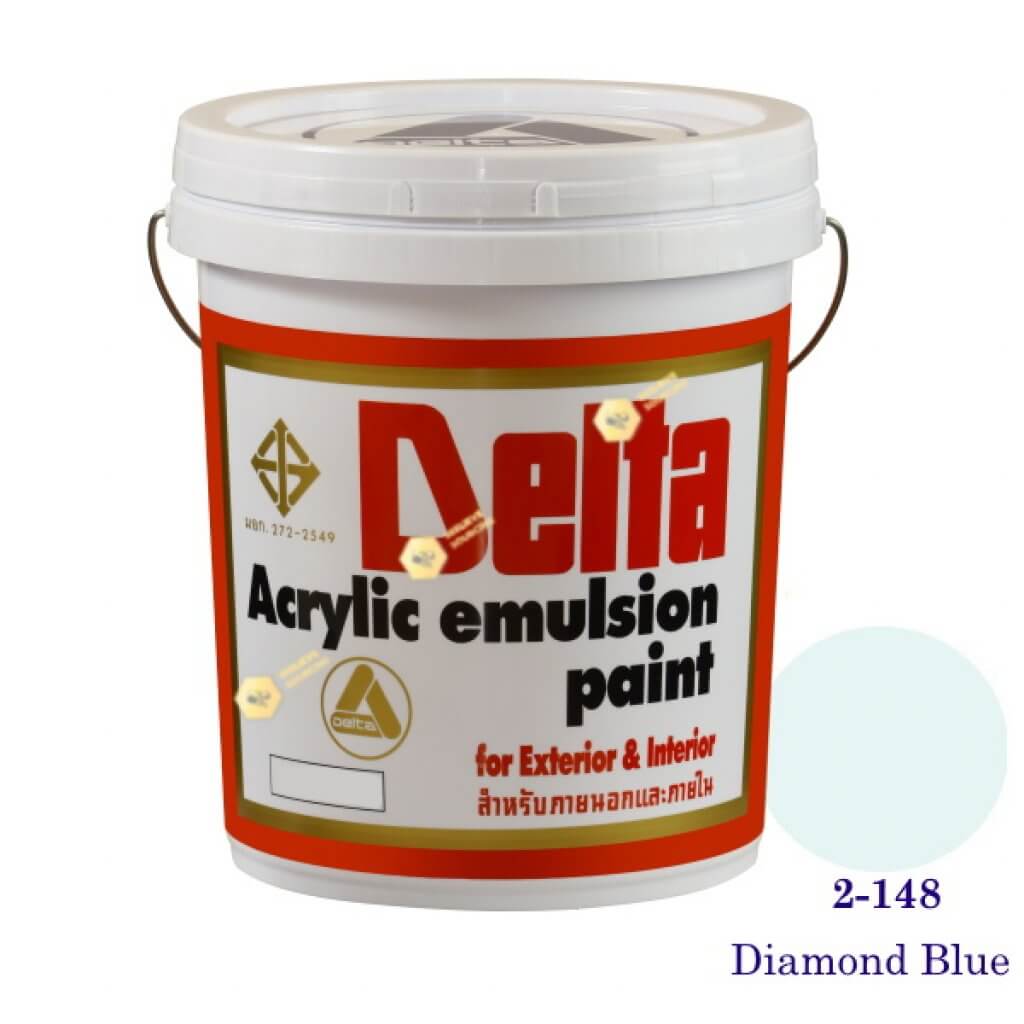 เดลต้า สีน้ำอะครีลิคภายนอก 2-148 Diamond Blue 5gl.