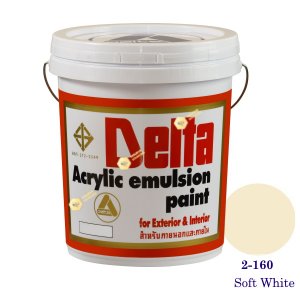 เดลต้า สีน้ำอะครีลิคภายนอก 2-160 Soft White 5gl.