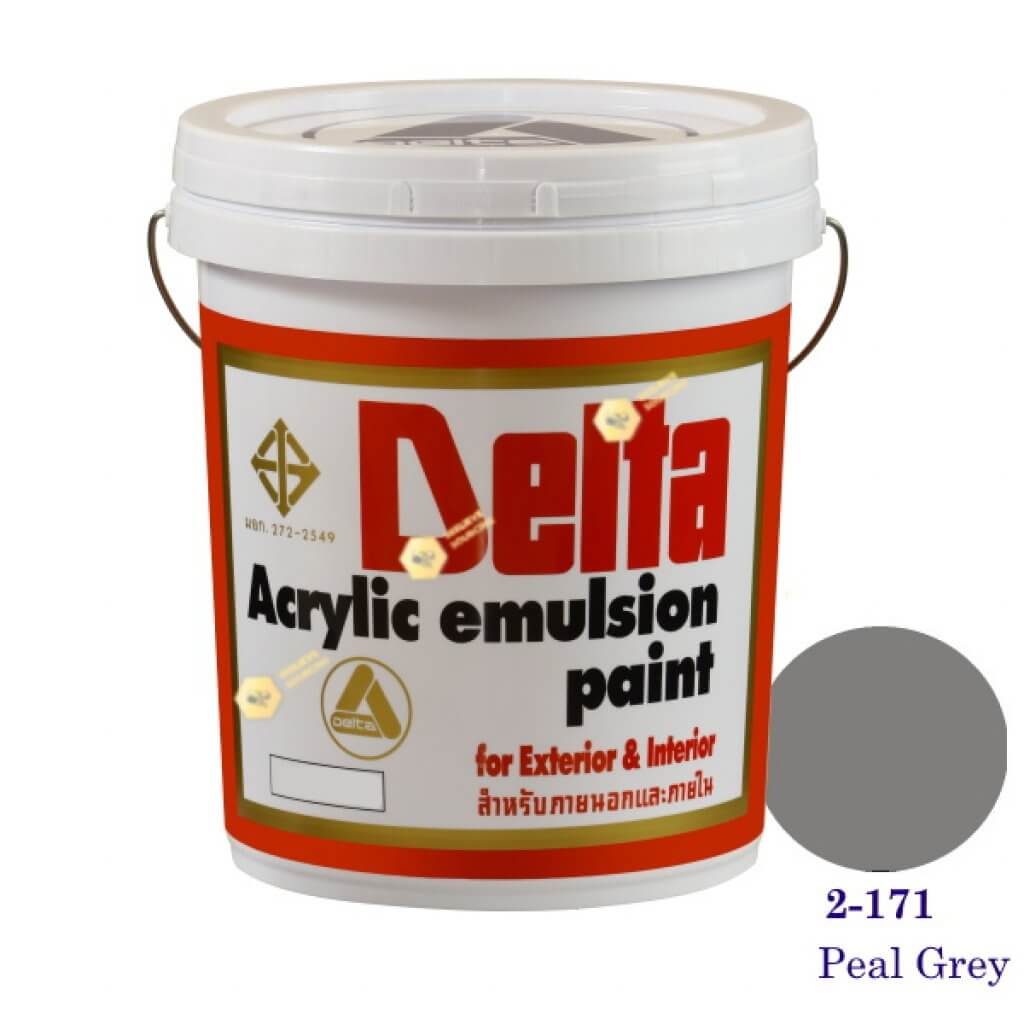 เดลต้า สีน้ำอะครีลิคภายนอก 2-171 Peal Grey 5gl.