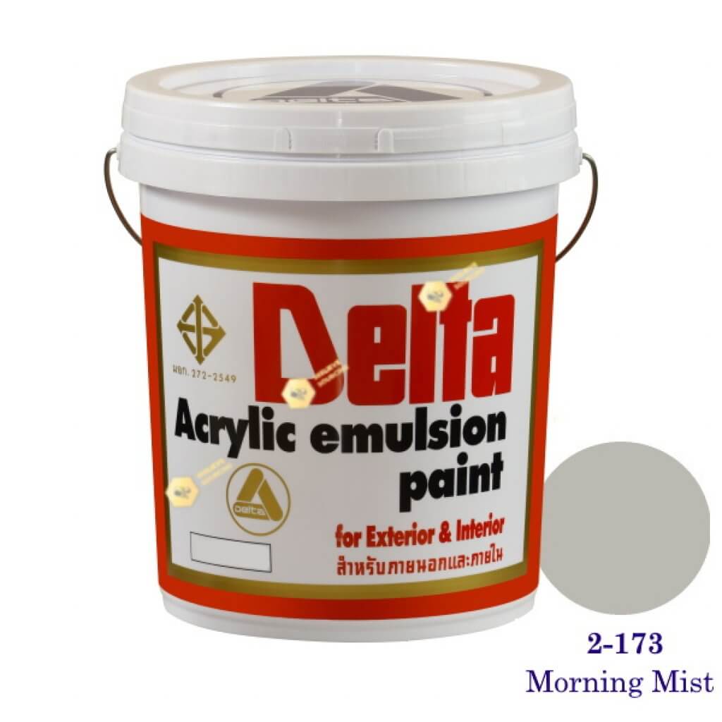 เดลต้า สีน้ำอะครีลิคภายนอก 2-173 Morning Mist 5gl.
