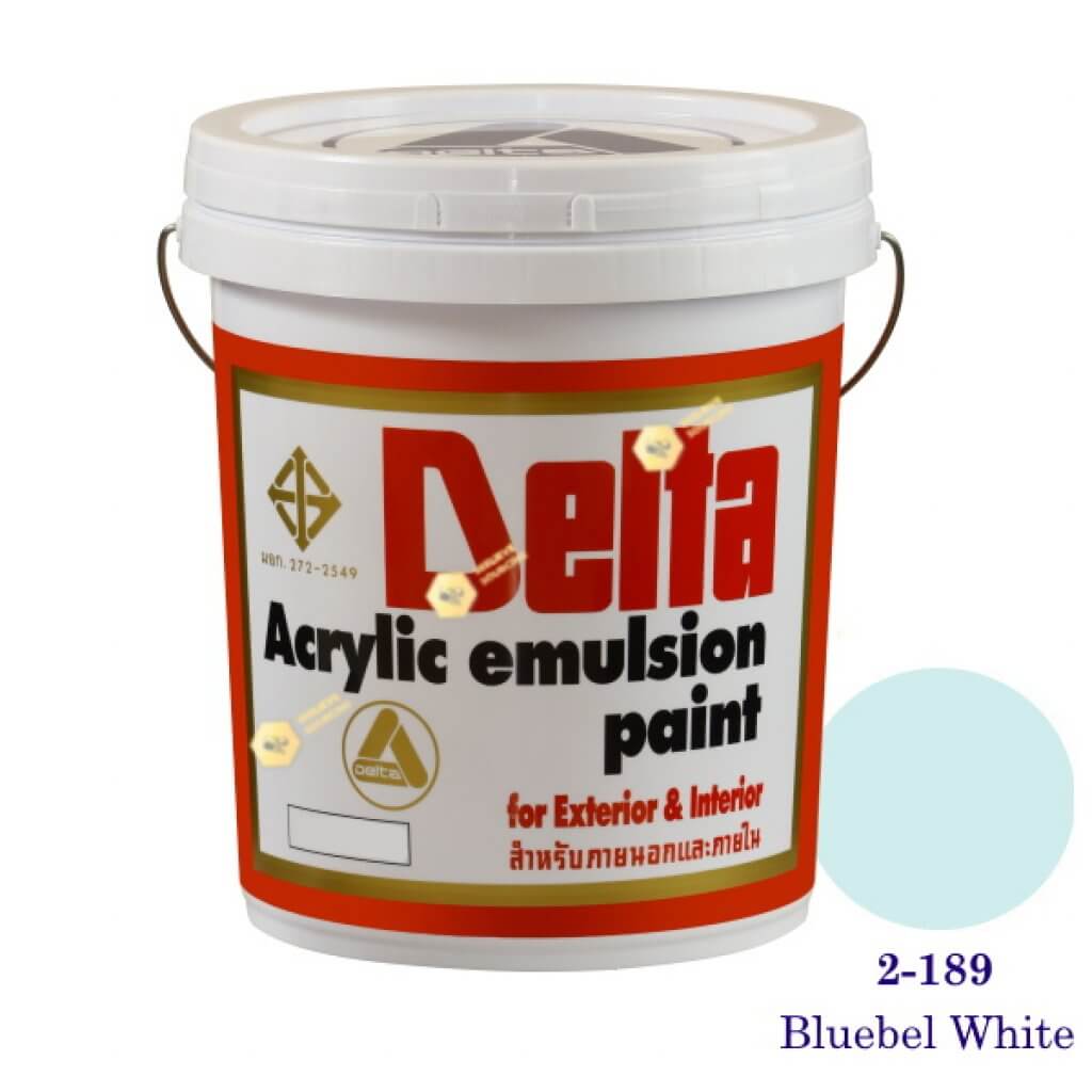 เดลต้า สีน้ำอะครีลิคภายนอก 2-189 Bluebel White 5gl.