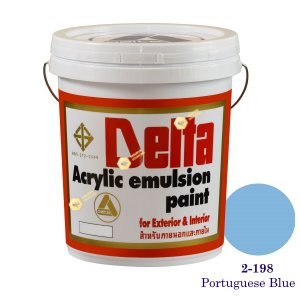 เดลต้า สีน้ำอะครีลิคภายนอก 2-198 Portuguese Blue 5gl.
