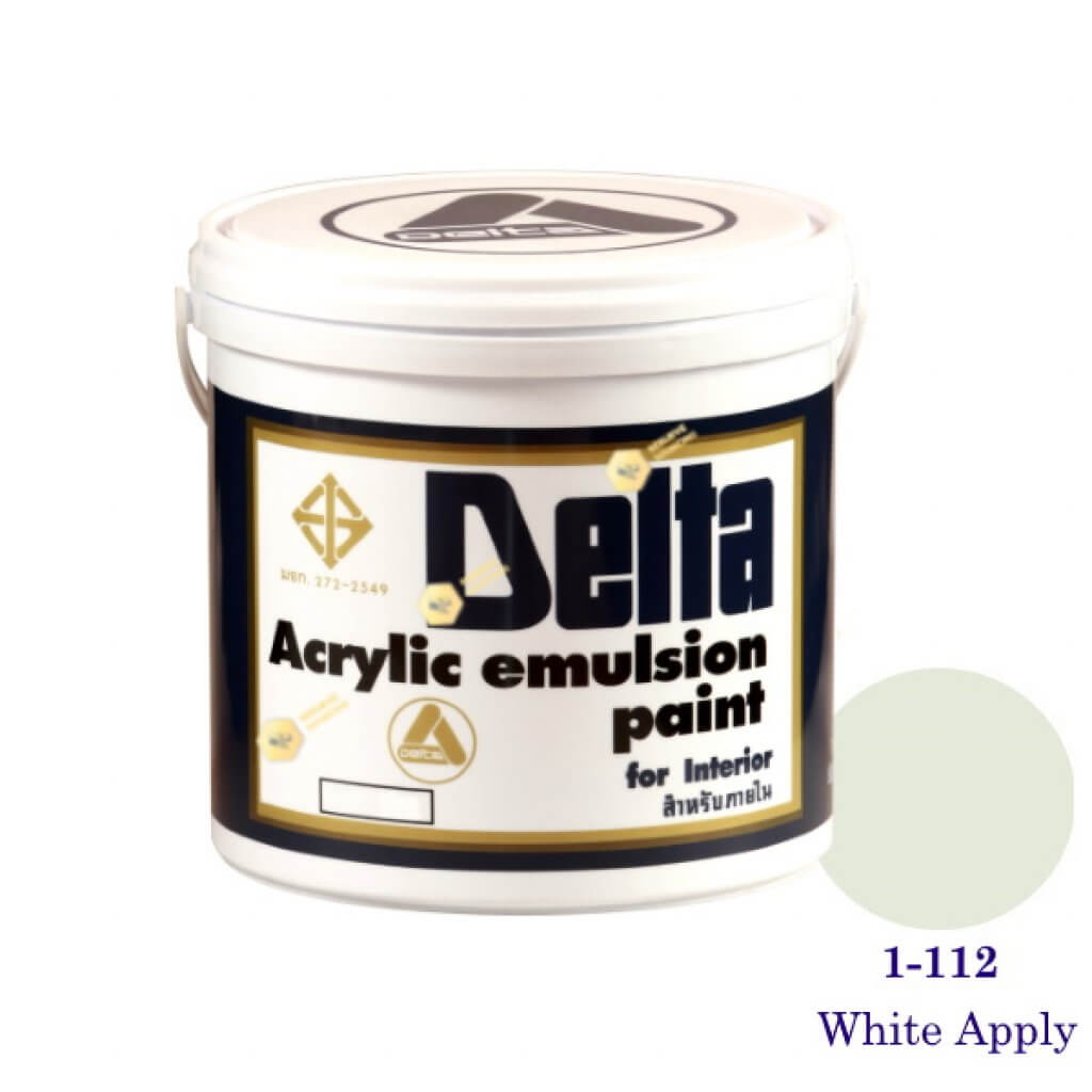 เดลต้า สีน้ำอะครีลิคภายใน 1-112 White Apply 1gl.