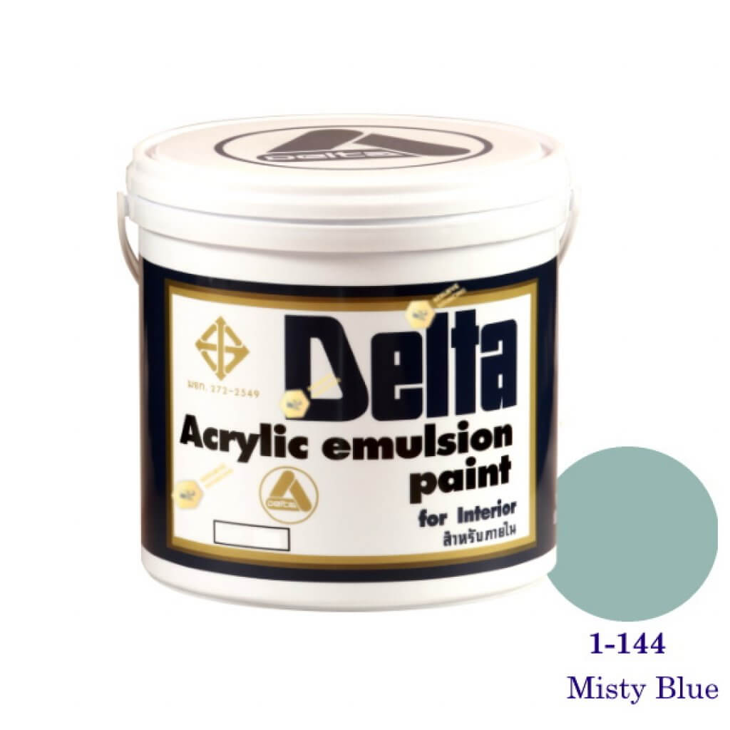 เดลต้า สีน้ำอะครีลิคภายใน 1-144 Misty Blue 1gl.