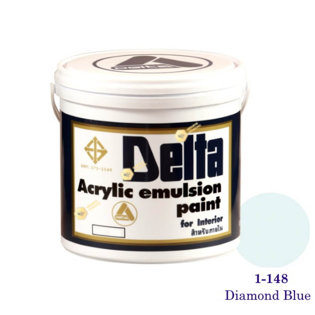 เดลต้า สีน้ำอะครีลิคภายใน 1-148 Diamond Blue 1gl.