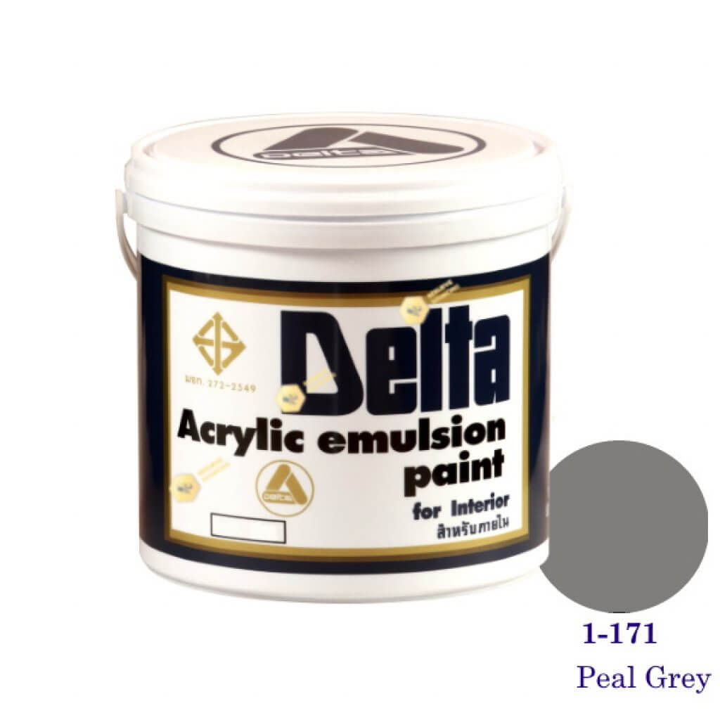 เดลต้า สีน้ำอะครีลิคภายใน 1-171 Peal Grey 1gl.