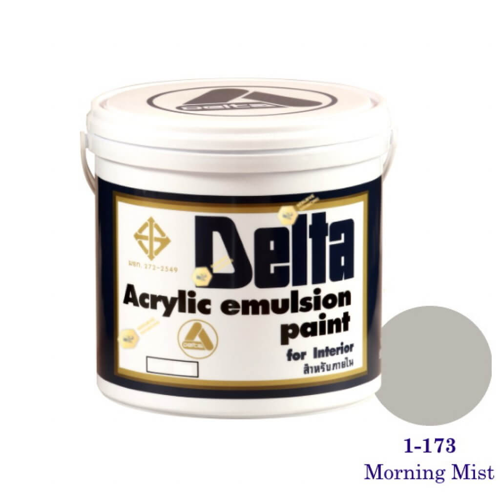 เดลต้า สีน้ำอะครีลิคภายใน 1-173 Morning Mist 1gl.