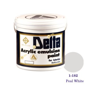 เดลต้า สีน้ำอะครีลิคภายใน 1-182 Peal White 1gl.