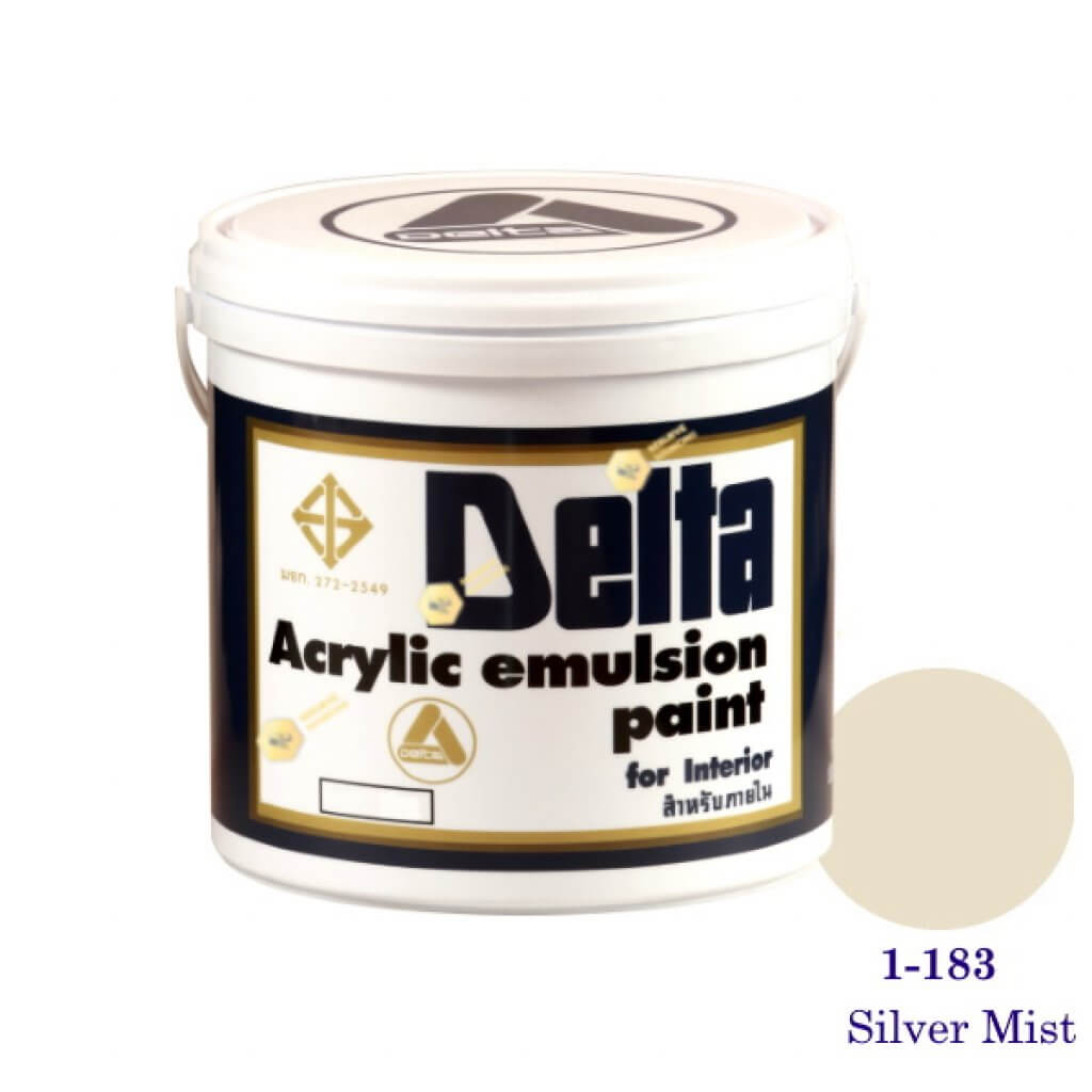 เดลต้า สีน้ำอะครีลิคภายใน 1-183 Silver Mist 1gl.