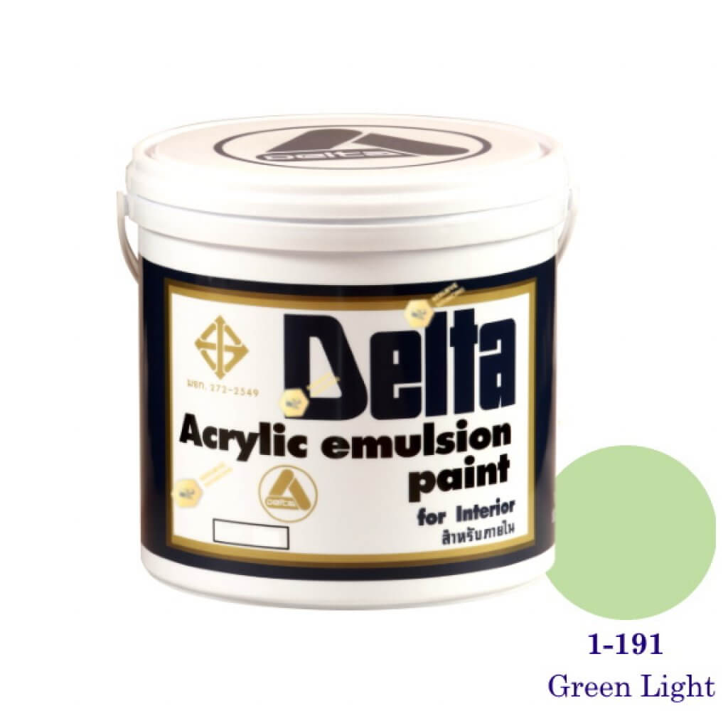 เดลต้า สีน้ำอะครีลิคภายใน 1-191 Green Light 1gl.