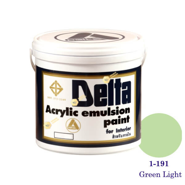 เดลต้า สีน้ำอะครีลิคภายใน 1-191 Green Light 1gl.