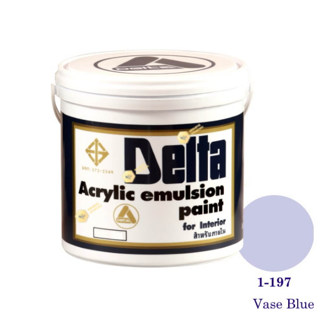 เดลต้า สีน้ำอะครีลิคภายใน 1-197 Vase Blue 1gl.