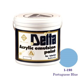 เดลต้า สีน้ำอะครีลิคภายใน 1-198 Portuguese Blue 1gl.