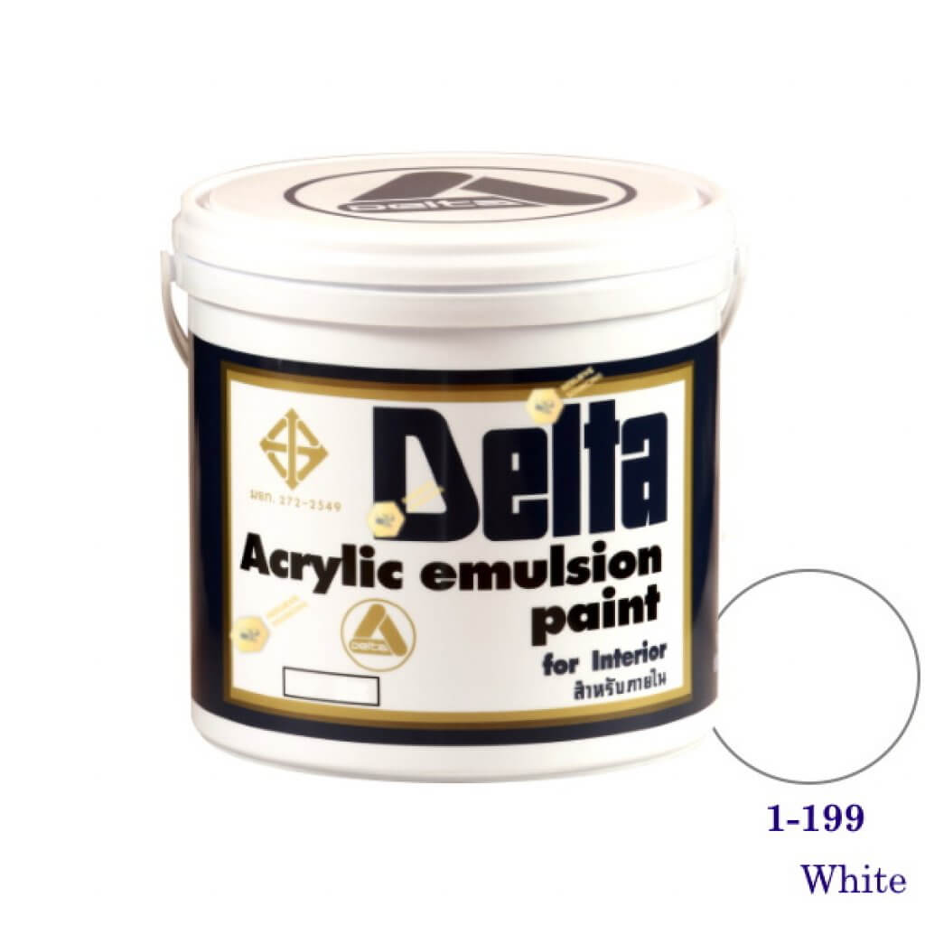 เดลต้า สีน้ำอะครีลิคภายใน 1-199 White 1gl.