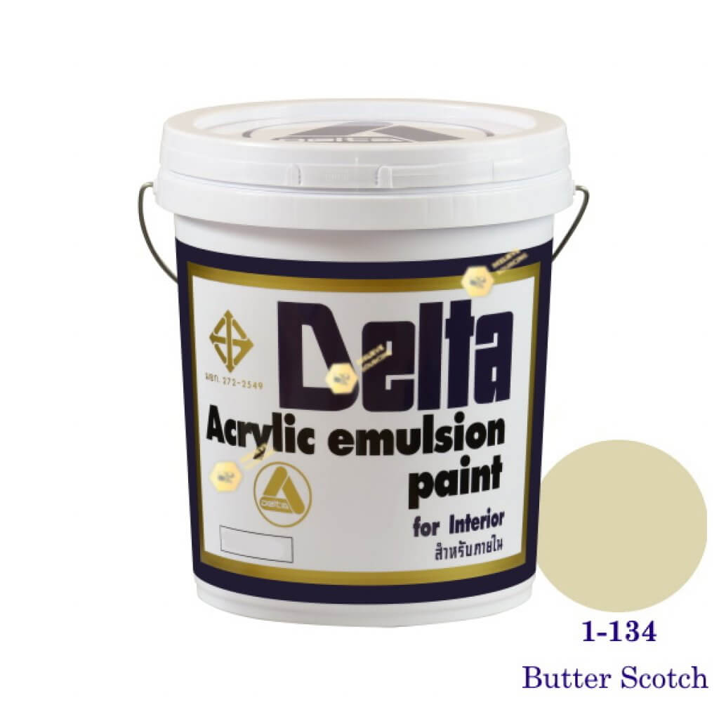 เดลต้า สีน้ำอะครีลิคภายใน 1-134 Butter Scotch 5gl.