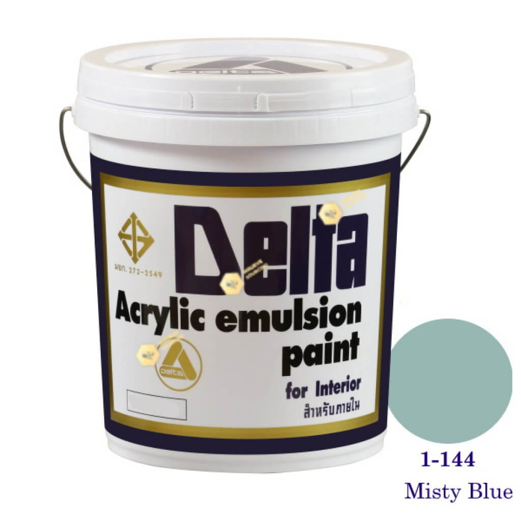 เดลต้า สีน้ำอะครีลิคภายใน 1-144 Misty Blue 5gl.