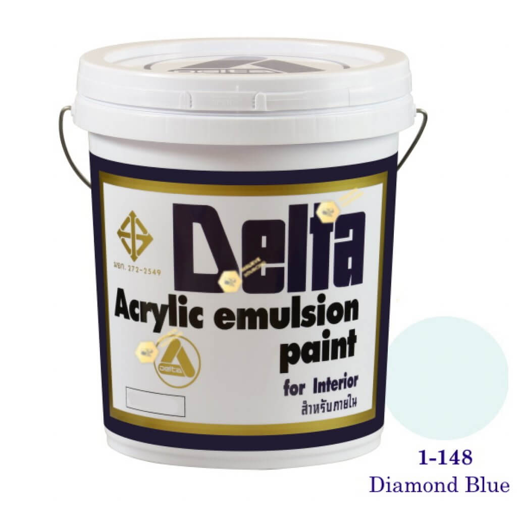 เดลต้า สีน้ำอะครีลิคภายใน 1-148 Diamond Blue 5gl.