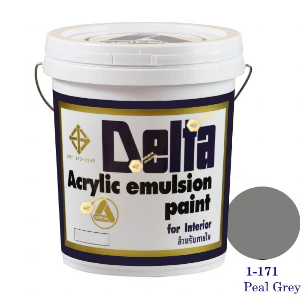 เดลต้า สีน้ำอะครีลิคภายใน 1-171 Peal Grey 5gl.