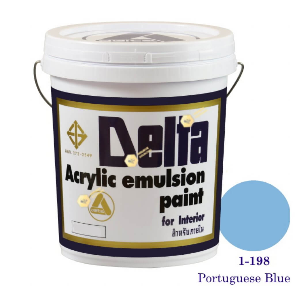 เดลต้า สีน้ำอะครีลิคภายใน 1-198 Portuguese Blue 5gl.